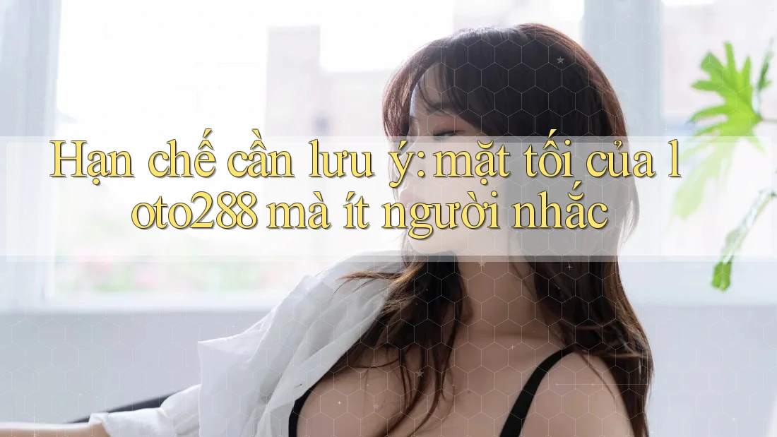 Hạn chế cần lưu ý: mặt tối của loto288 mà ít người nhắc Hạn chế cần lưu ý: mặt tối của loto288 mà ít người nhắc