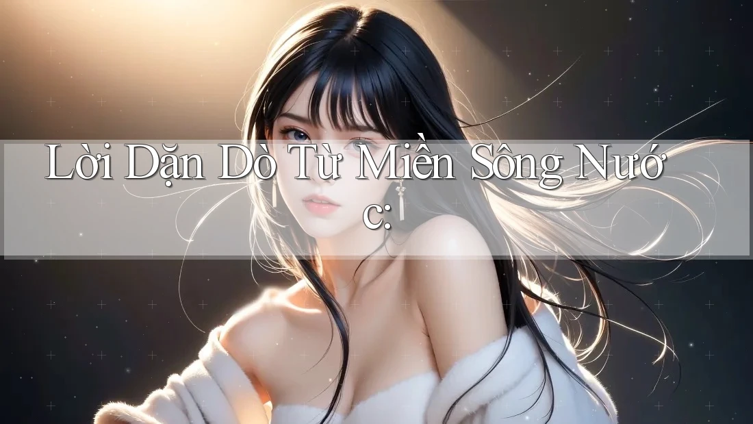 Lời Dặn Dò Từ Miền Sông Nước: Lời Dặn Dò Từ Miền Sông Nước: