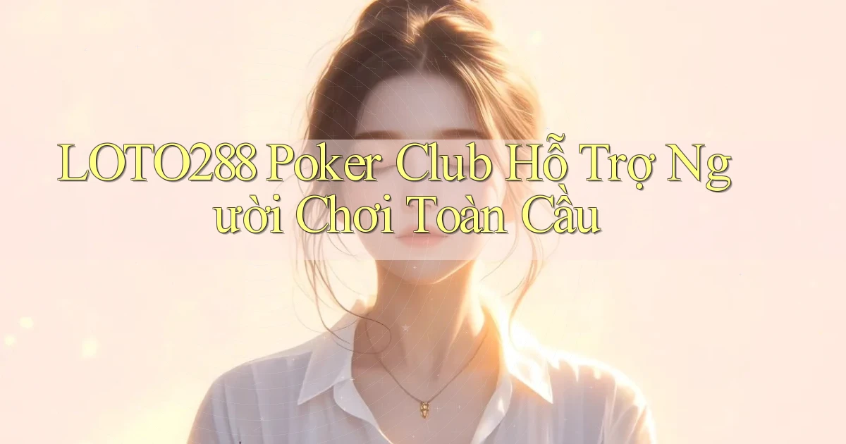 loto288  poker club hỗ trợ người chơi toàn cầu