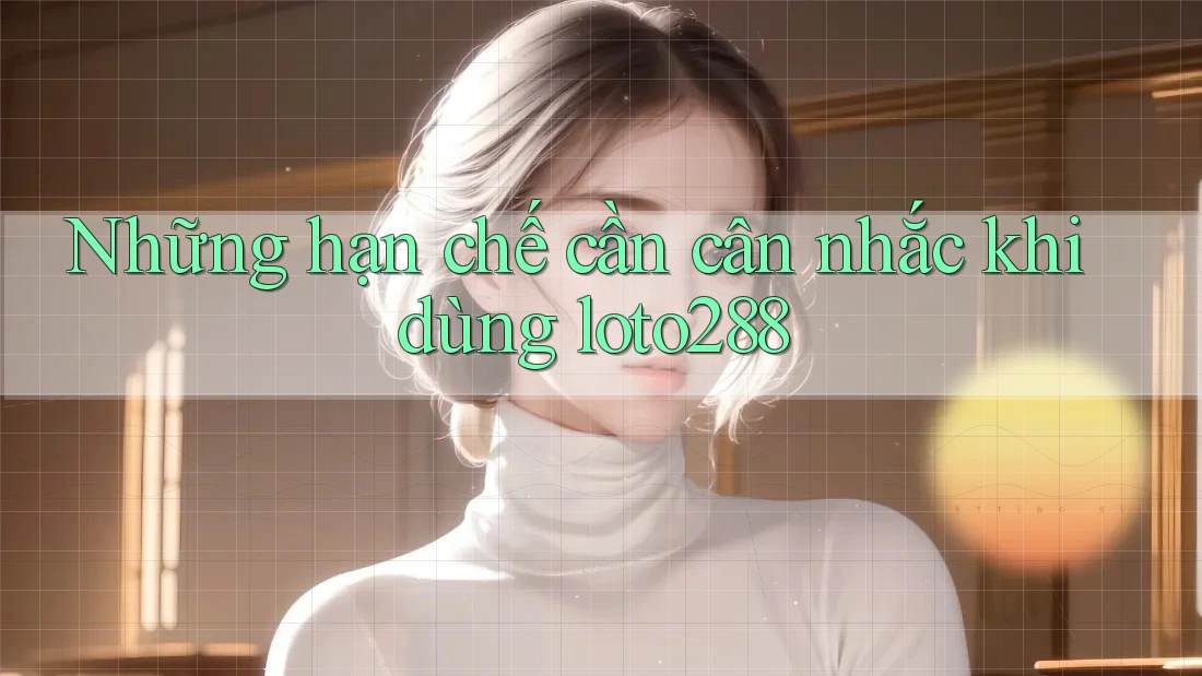 Những hạn chế cần cân nhắc khi dùng loto288 Những hạn chế cần cân nhắc khi dùng loto288
