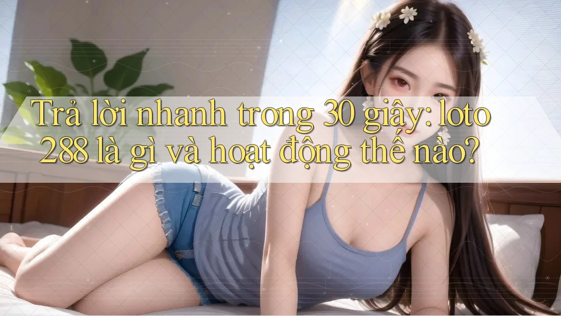 Trả lời nhanh trong 30 giây: loto288 là gì và hoạt động thế nào? Trả lời nhanh trong 30 giây: loto288 là gì và hoạt động thế nào?