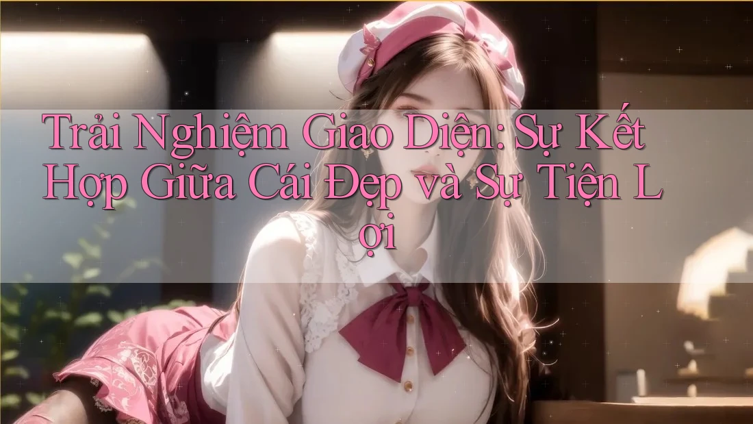 Trải Nghiệm Giao Diện: Sự Kết Hợp Giữa Cái Đẹp và Sự Tiện Lợi Trải Nghiệm Giao Diện: Sự Kết Hợp Giữa Cái Đẹp và Sự Tiện Lợi