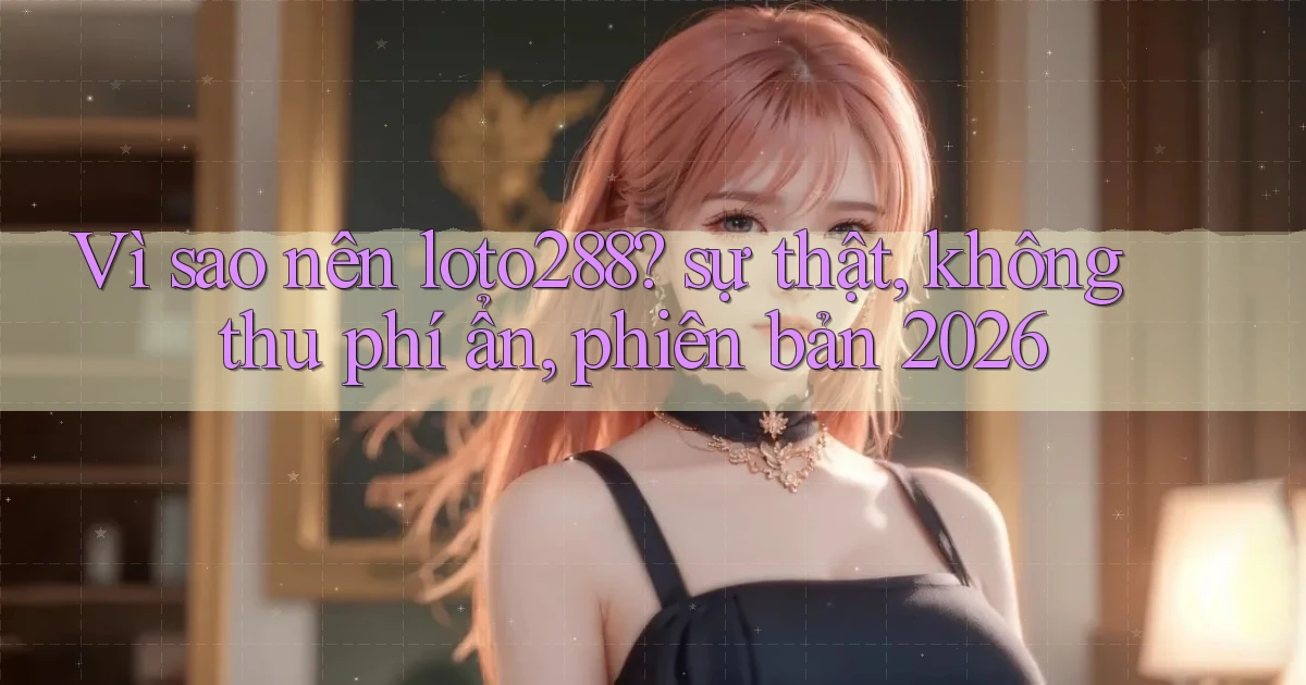 Vì sao nên loto288 sự thật, không thu phí ẩn, phiên bản 2026
